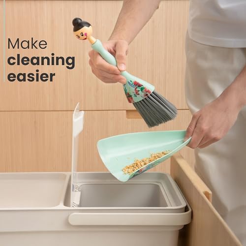 Vigar Mini Broom and Dustpan Set Turquoise 1
