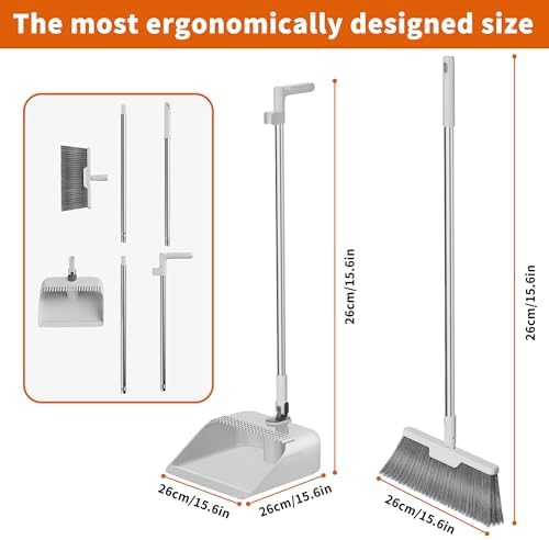 Magic Broom with Dustpan and Extra-Long Handle White M3