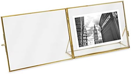 Isaac Jacobs 7x5 Antique Gold Floating Photo Frame 2 Pack