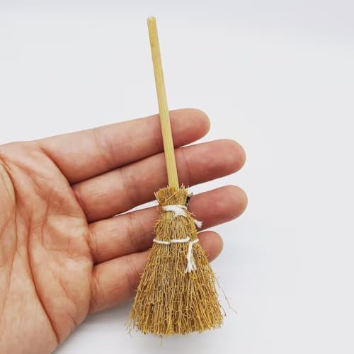 5Pcs Halloween Witch Broom Miniature Props 1