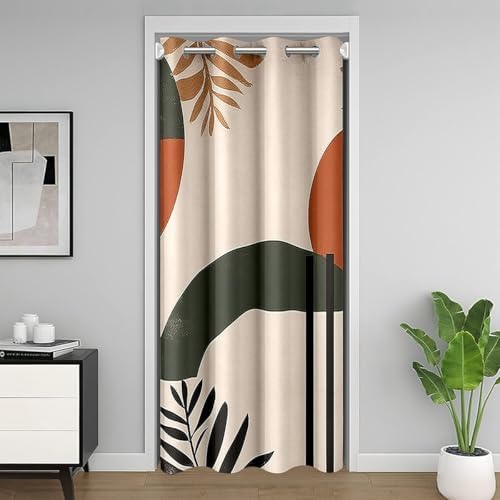 Feelyou 3D Printed Door Curtain 34x80 Modern Boho Style