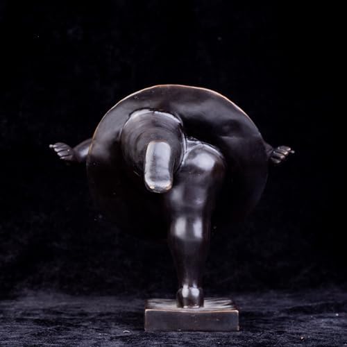 Fat Woman Bronze Statue Yoga Sculpture 106 Inch Decor
