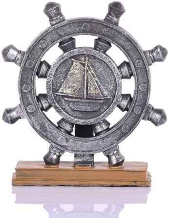 Orebm Nautical Rudder Resin Statue for Home Decor