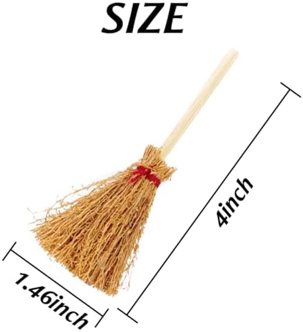 GXXMEI 20PCS Mini Halloween Brooms with Red Ropes