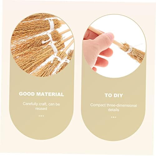 10pcs Mini Decorative Brooms for Miniature Homes and Crafts