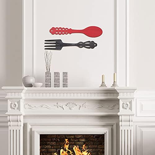 Jetec 2-Piece Fork Spoon Wall Decor Set 1