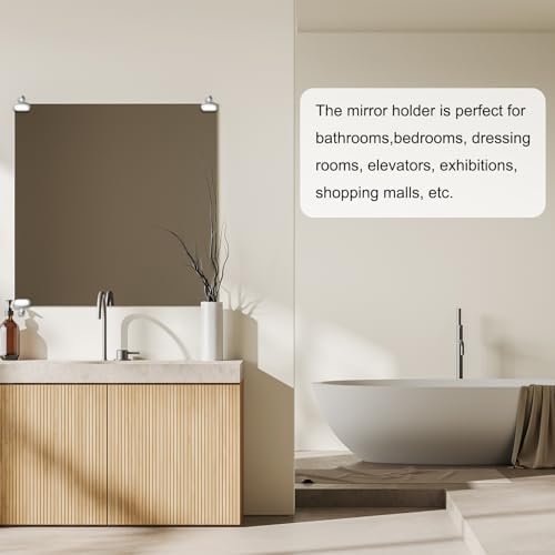 PATIKIL 4Pcs Mirror Clips for 3-5mm Glass