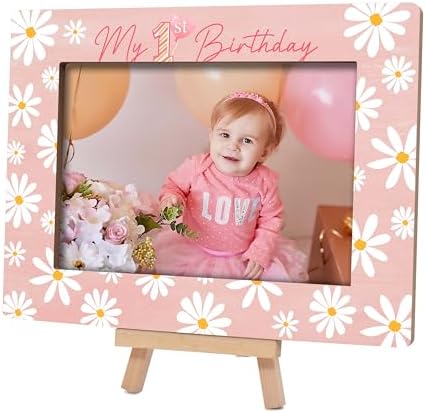 Cazhes My 1st Birthday Picture Frame Daisy 4x6