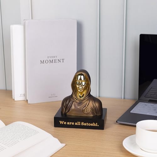 Handmade 4 BTC Satoshi Nakamoto Sculpture Resin Statue