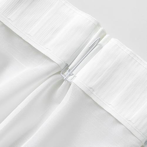 White Sheer Curtains 2 Panels 90x54 Inches Adjustable Drapes