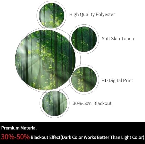 Spring Forest Door Curtain 42x80 Inch 1 Panel Privacy Cover