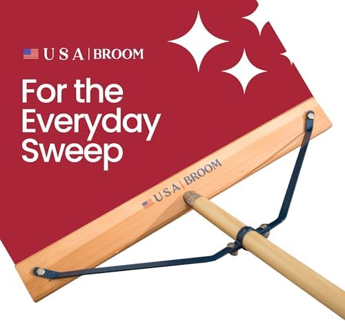 USA Broom 36 Push Broom with 60 Steel Handle