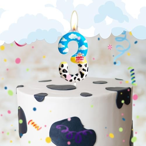 Zi Lan Toy Inspired Game Birthday Candle with Number 3 1