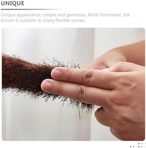 Healifty Mini Palm Fiber Dust Broom 1
