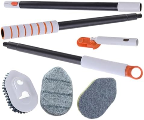 1 Set Extendable Handle Floor Brush for Bathroom and Kitchen Cleaning