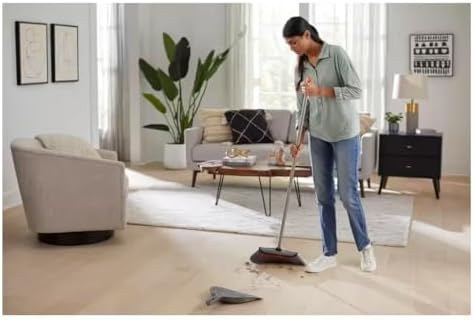 DUWASPORTS Smooth Sweep Angle Broom with Dustpan Set