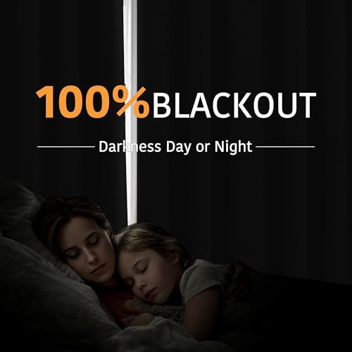 RYB HOME Blackout Door Curtain Grey 34x80 1 Panel