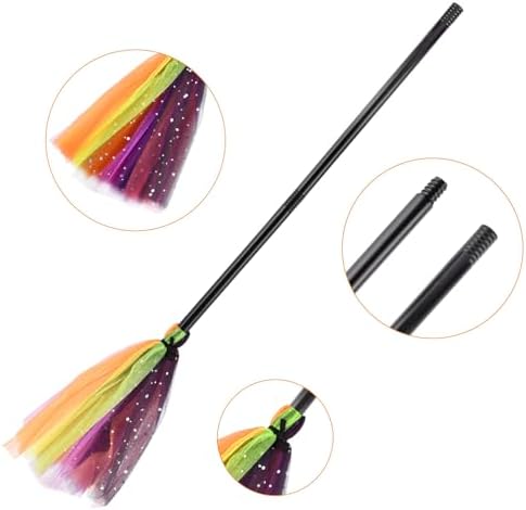 Halloween Witch Broom Costume Prop for Cosplay and Decor