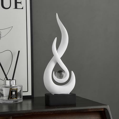 FJS Modern Flame Statue Home Decor 118 H