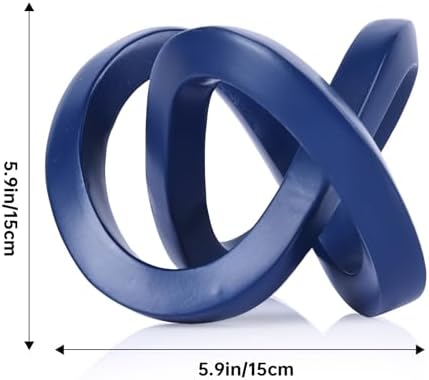DOVDOV Blue Knot Decorative Sculpture for Bookshelf