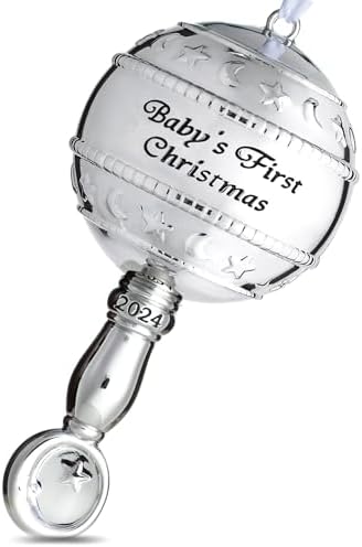 Klikel Babys First Christmas Ornament 2024 Silver 1