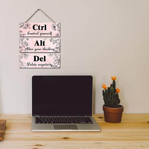 Ctrl Alt Del Wall Decor - Pink