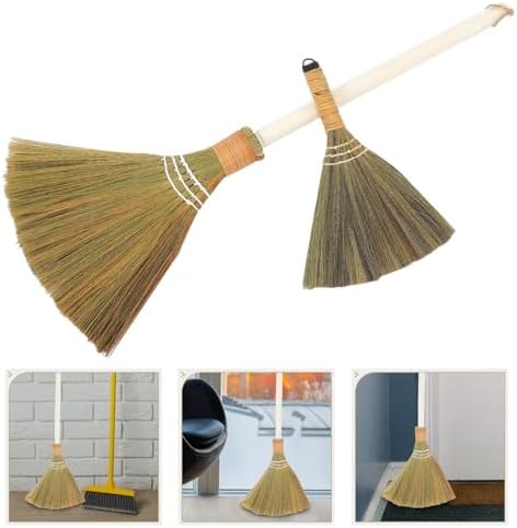 NOCTILIS 2Pcs Handmade Soft Bristle Broom Set