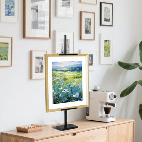 Adjustable Metal Picture Frame Stand - 29 Inch Sturdy Black Easel