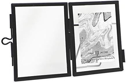 Isaac Jacobs 2x3 Brass and Glass Wall Frame 10-Pack Black