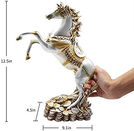 DreamsEden Rearing Horse Statue Standing on Coins 125 H 4 Lbs