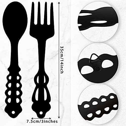 Hotop 2 Piece Metal Fork Spoon Wall Decor