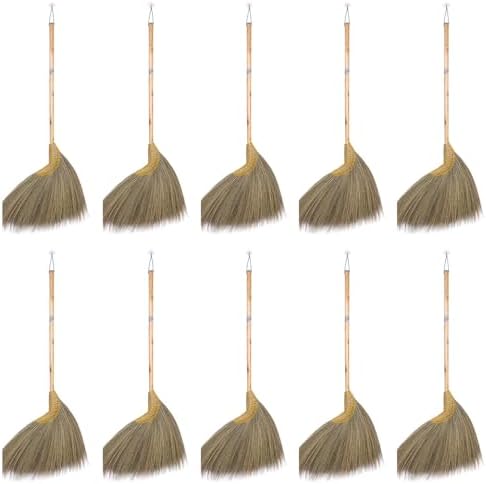 SN SKENNOVA 10-Piece Natural Grass Broom Set