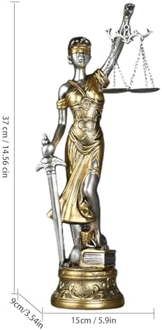 15 Inch Lady Justice Statue - Home Office Decor Sculpture