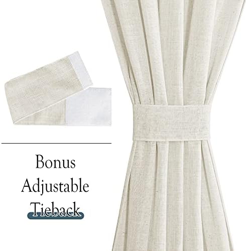 PONY DANCE Door Curtain Panel - Light Cream Linen Blend