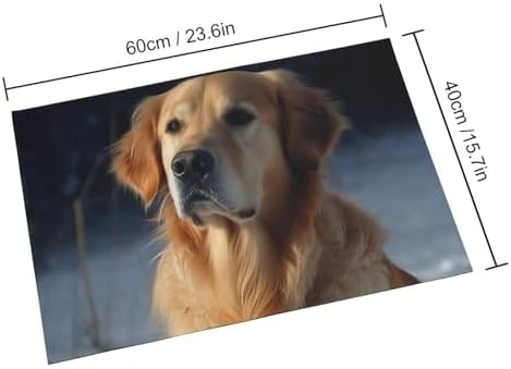 Golden Retriever Velvet Area Rug Non-Slip