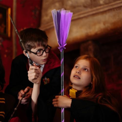 Halloween Witch Broom Purple Cosplay Prop