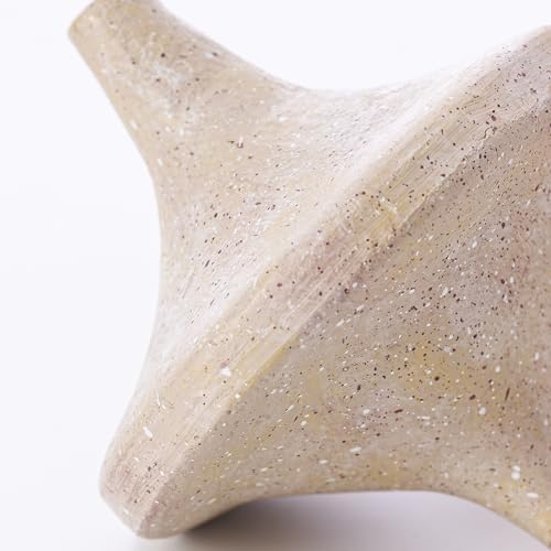 DN DECONATION Spinning Top Statue - Beige Resin Desk Decor