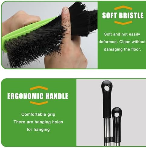 Dodifker Soft Bristles Angle Broom and Dustpan Set