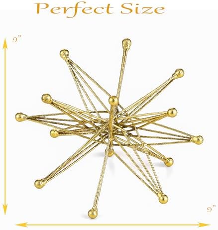 Oligsky 9 Inch Gold Decorative Sphere Sculpture