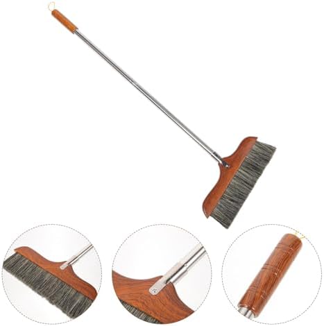 Yardwe Horse Hair Broom with Wooden Handle and Hanging Hole 1