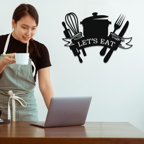 XORT Kitchen Metal Sign - 14x10 Inch Black Wall Decor 1