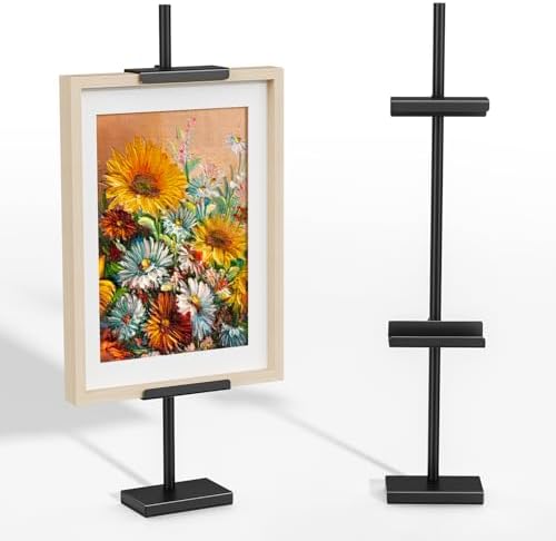 Adjustable Metal Picture Frame Easel Stand for 28 H Display