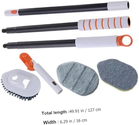 1 Set Extendable Handle Floor Brush for Bathroom and Kitchen Cleaning