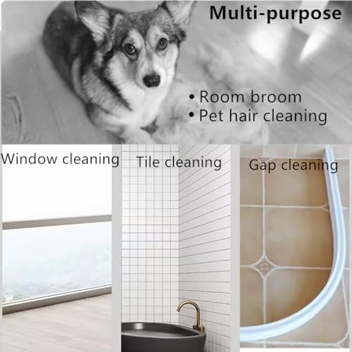 5-in-1 Foldable Cleaning Kit with Pet Hair Roller and Window Squeegee