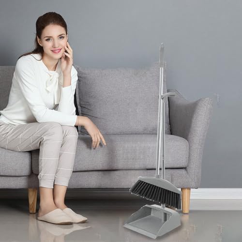 CENGNIAN 180 Degree Angle Broom and Dustpan Set