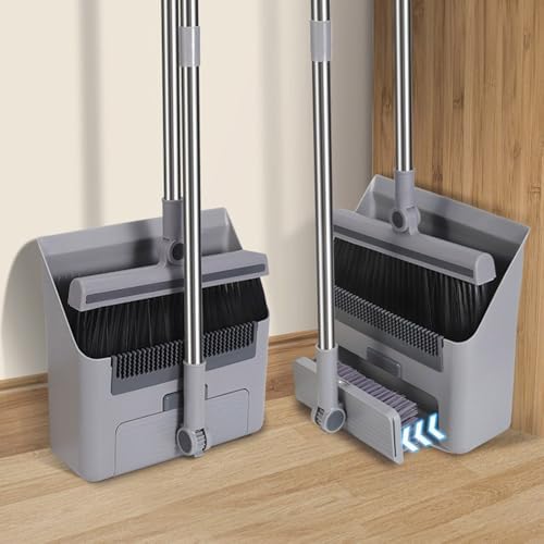 Kiplyki Broom Dustpan Combo Set with 180 Degree Rotation