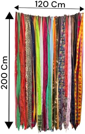 Old Silk Sari Multicolor Bohemian Curtain