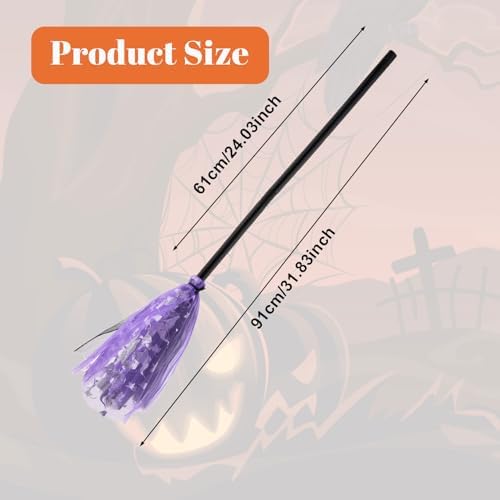2pcs Halloween Witch Broom Costume Prop