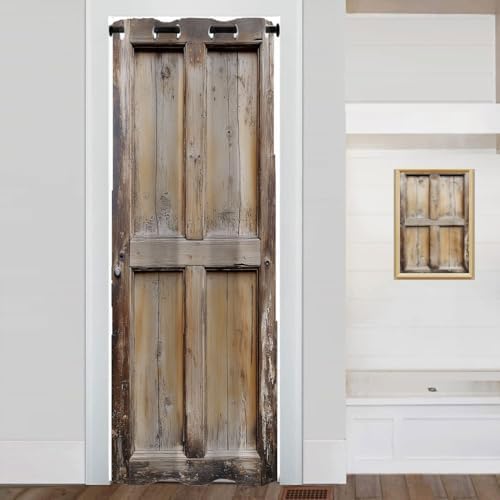 Shixiaoyan Rustic Wooden Door Curtain 34x80