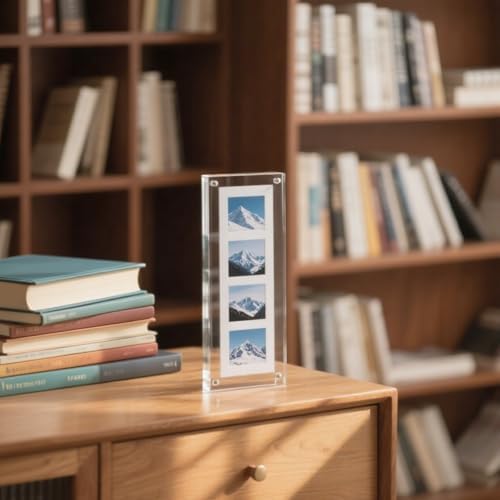 ILYXY 3 Pack 20mm Thick Frameless Acrylic Picture Frames
